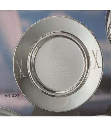 Piatto Tondo con mazze da golf 422 in argento